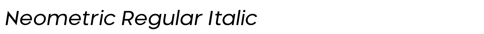 Neometric Regular Italic image